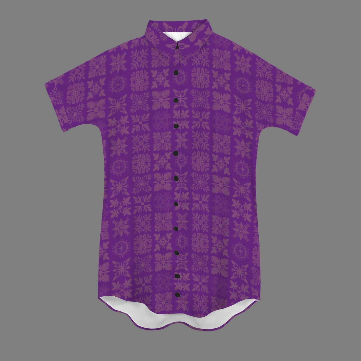 Kapa Kuiki Quilt Nani 2.0 Shirt Dress - Purple