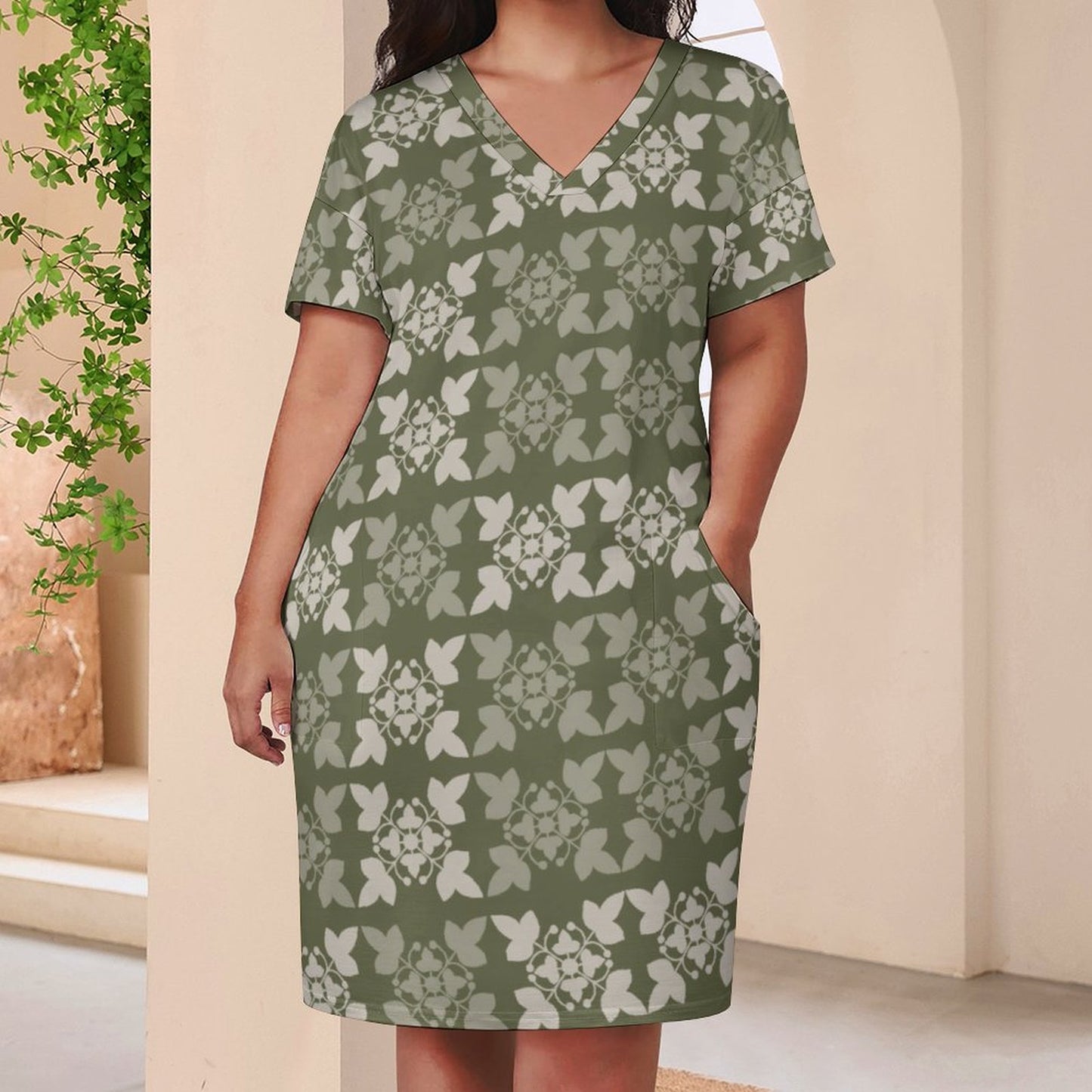Hiʻilei Dress - Kukui Kapa Kuiki Hawaiian Print