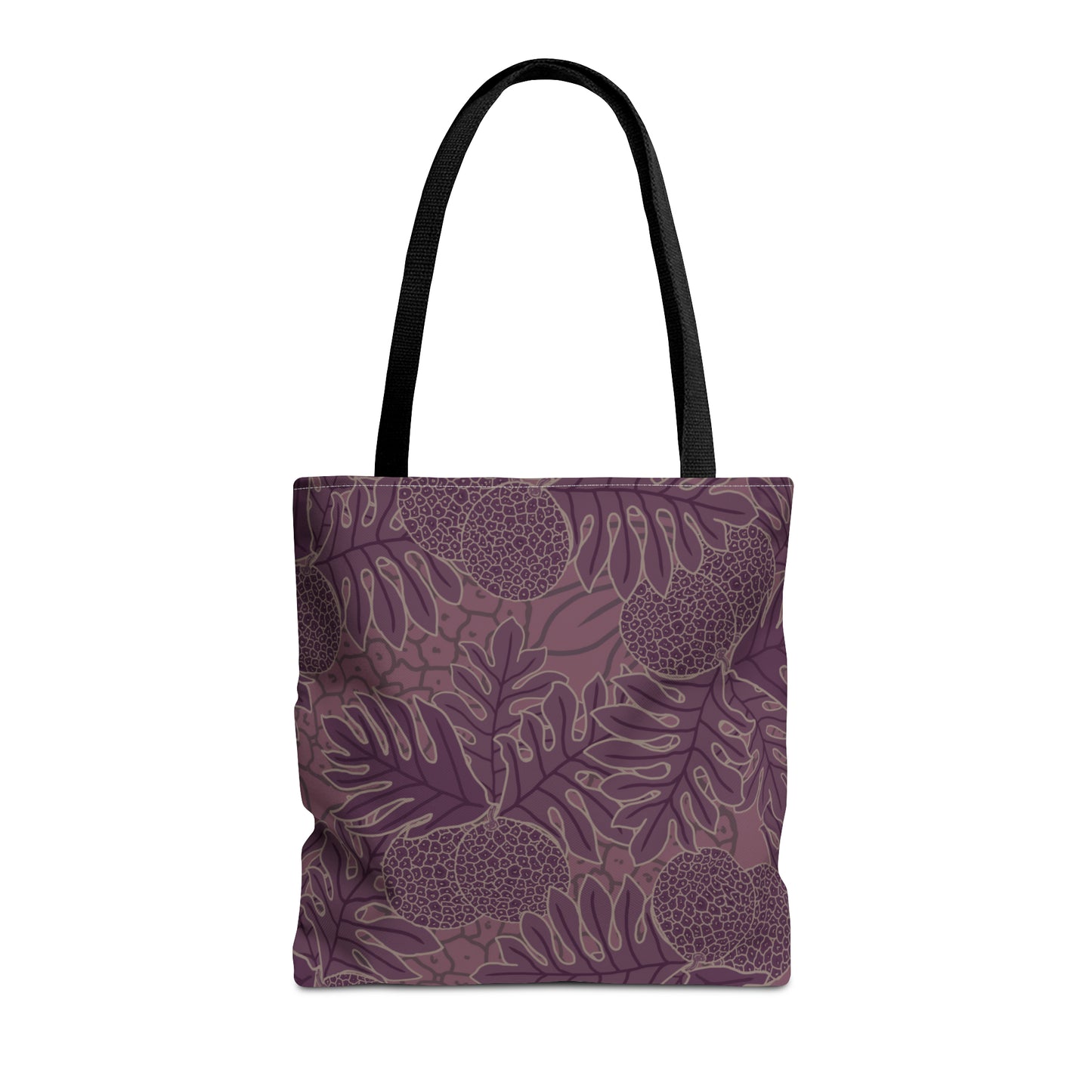 Ulu Breadfruit Hawaiian Print Purple Tote Bag
