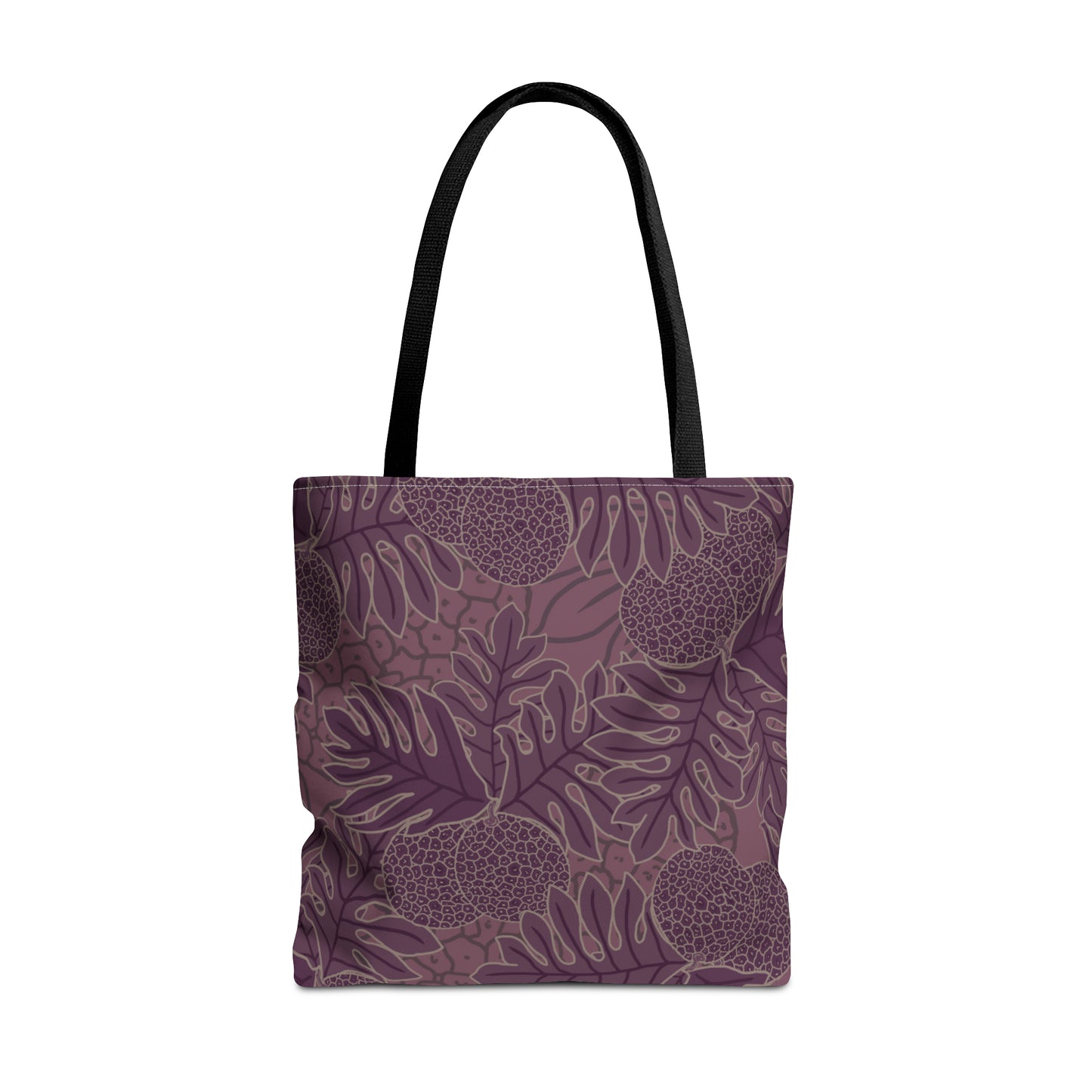 Ulu Breadfruit Hawaiian Print Purple Tote Bag