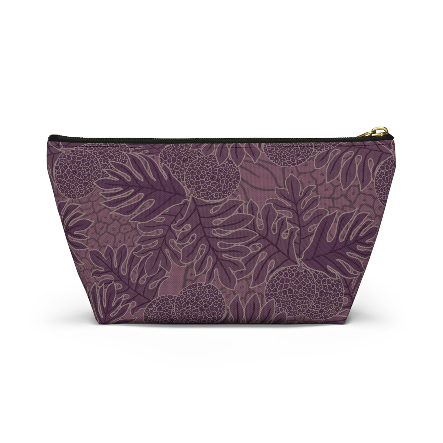 Ulu Breadfruit Hawaiian Print Purple - Accessory Pouch w T-bottom