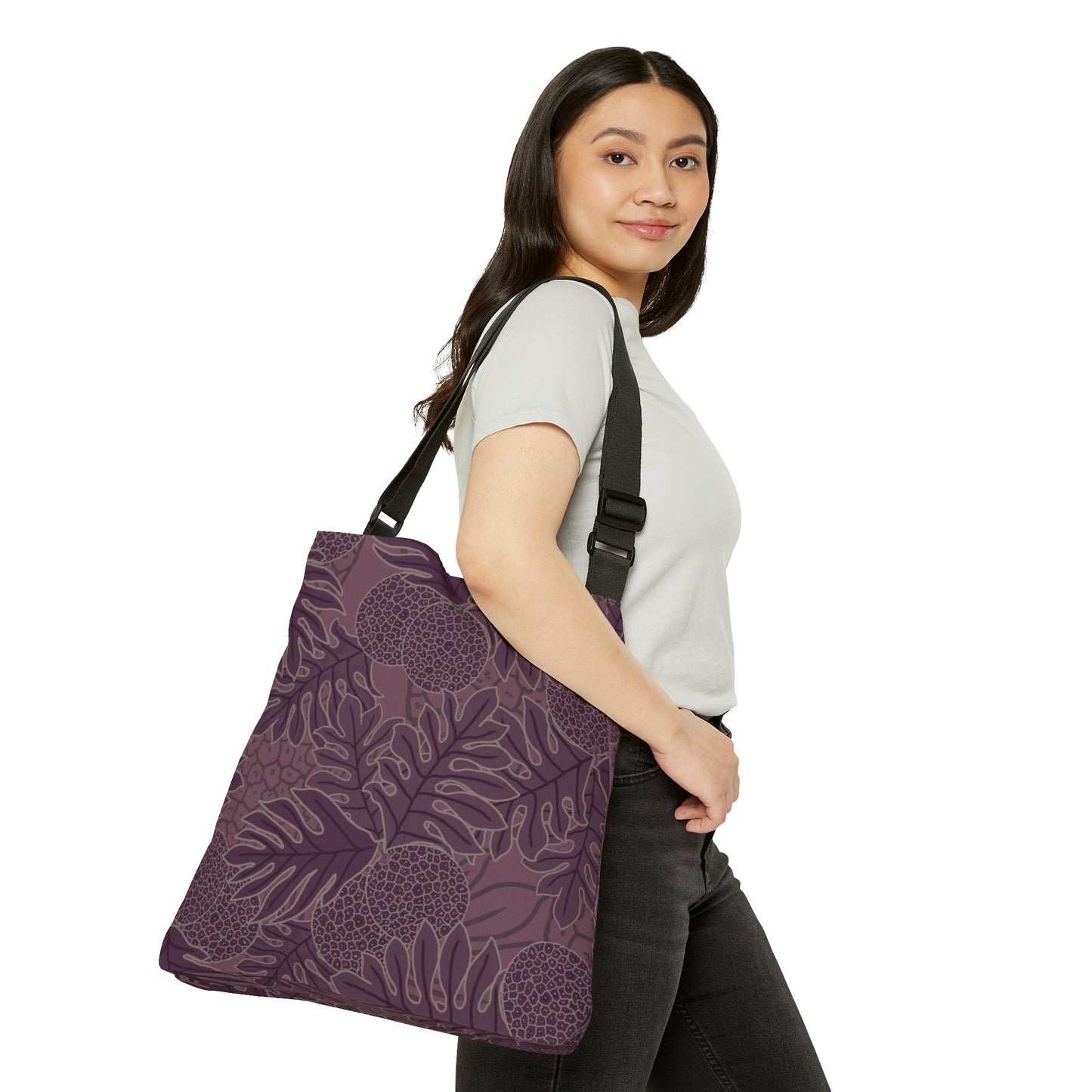 Copy of Hawaiian Tropical Print Soft Tones Adjustable Tote Bag
