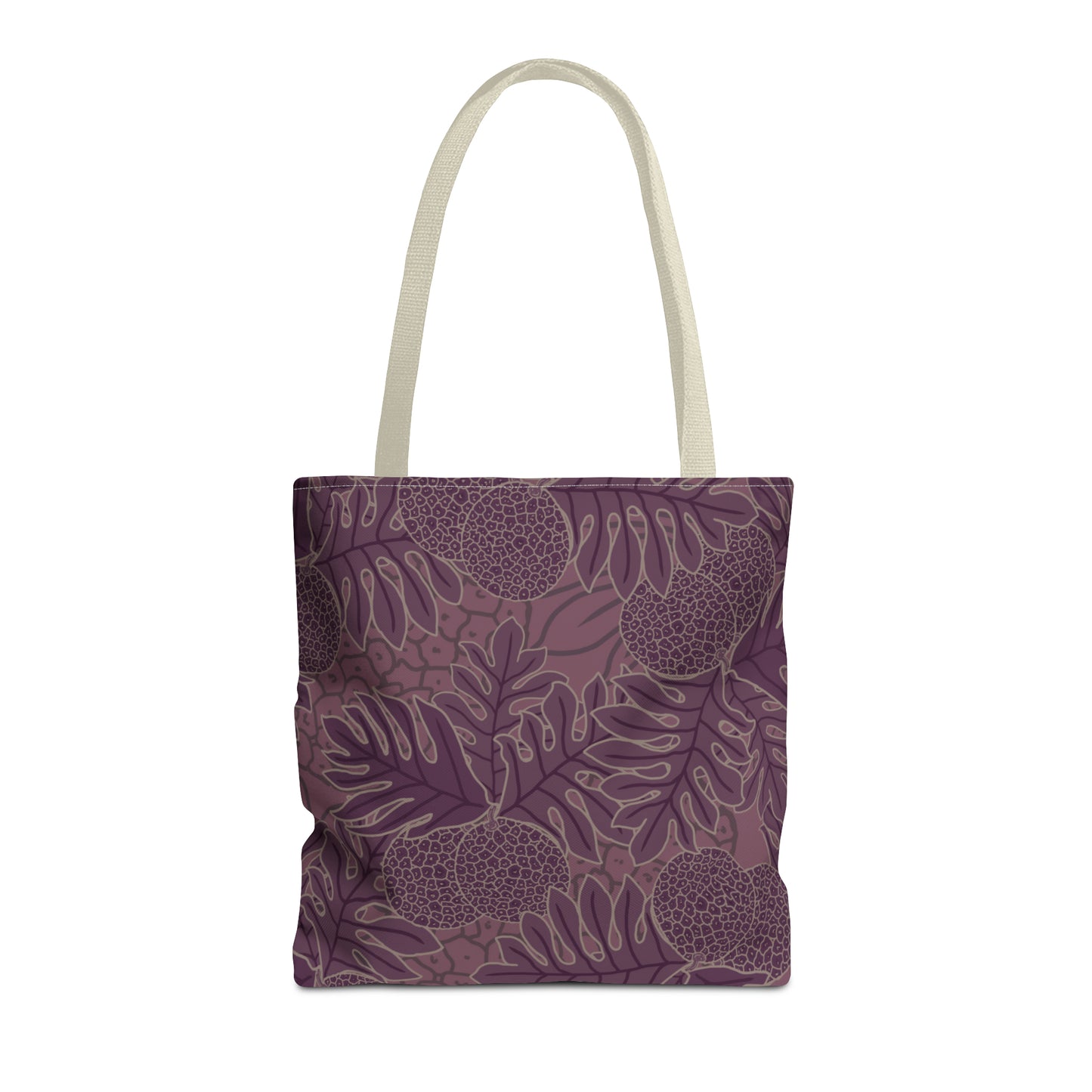 Ulu Breadfruit Hawaiian Print Purple Tote Bag