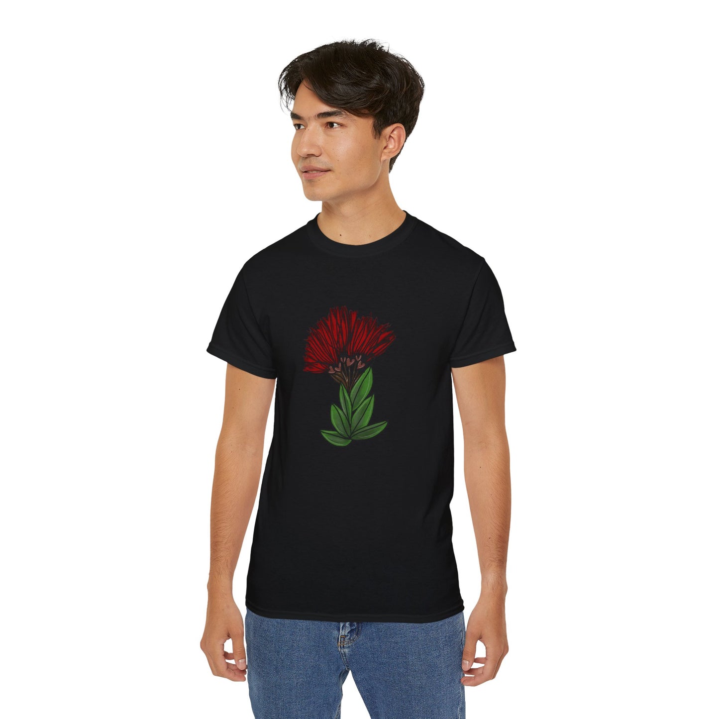 'Ohia Lehua - Hand drawn Graphic Unisex Ultra Cotton Tee - Hawai'i Nature Lover Shirt
