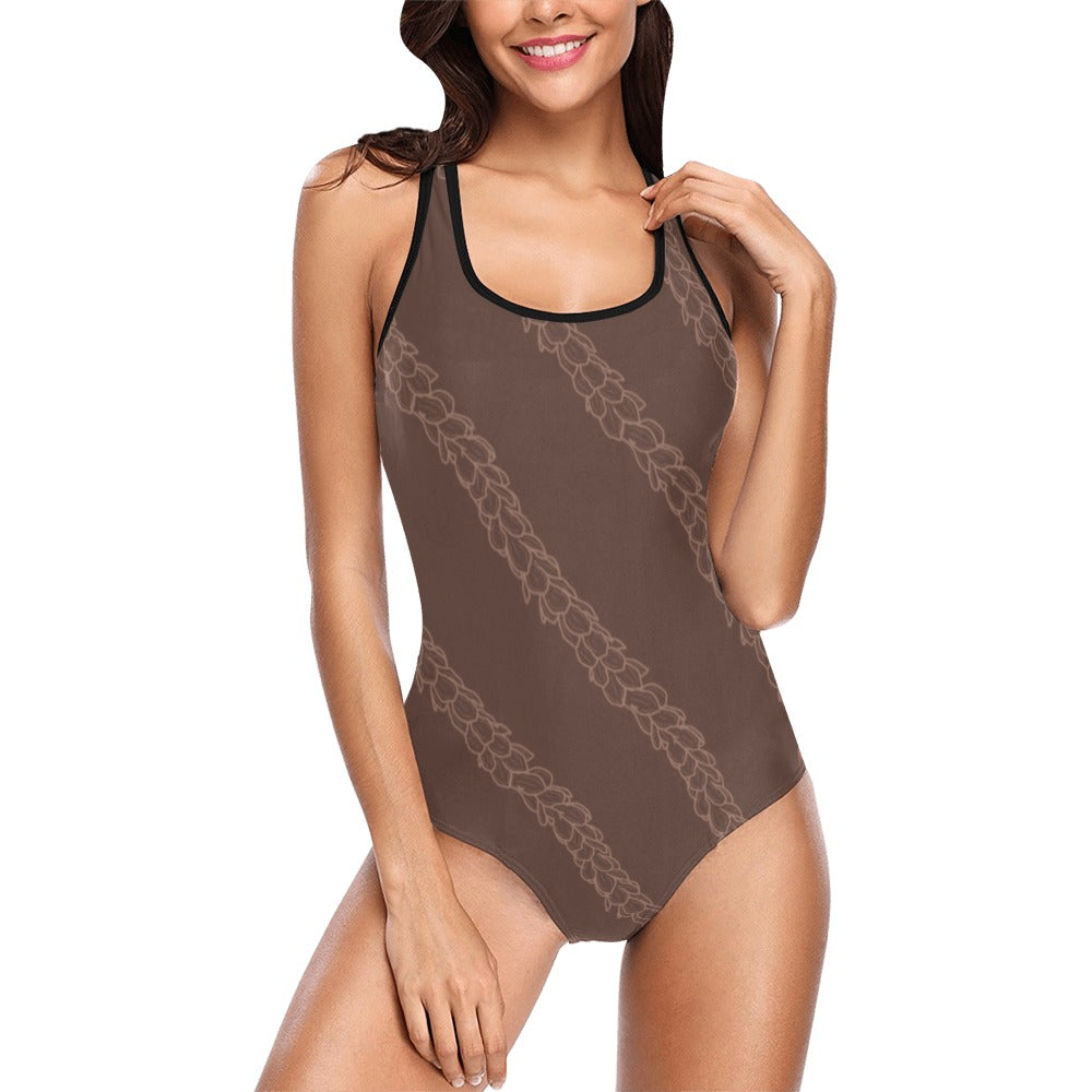 One Piece Swimsuit - Pakalana Lei (brown)