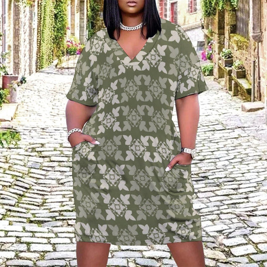 Hiʻilei Dress - Kukui Kapa Kuiki Hawaiian Print