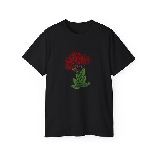 'Ohia Lehua - Hand drawn Graphic Unisex Ultra Cotton Tee - Hawai'i Nature Lover Shirt