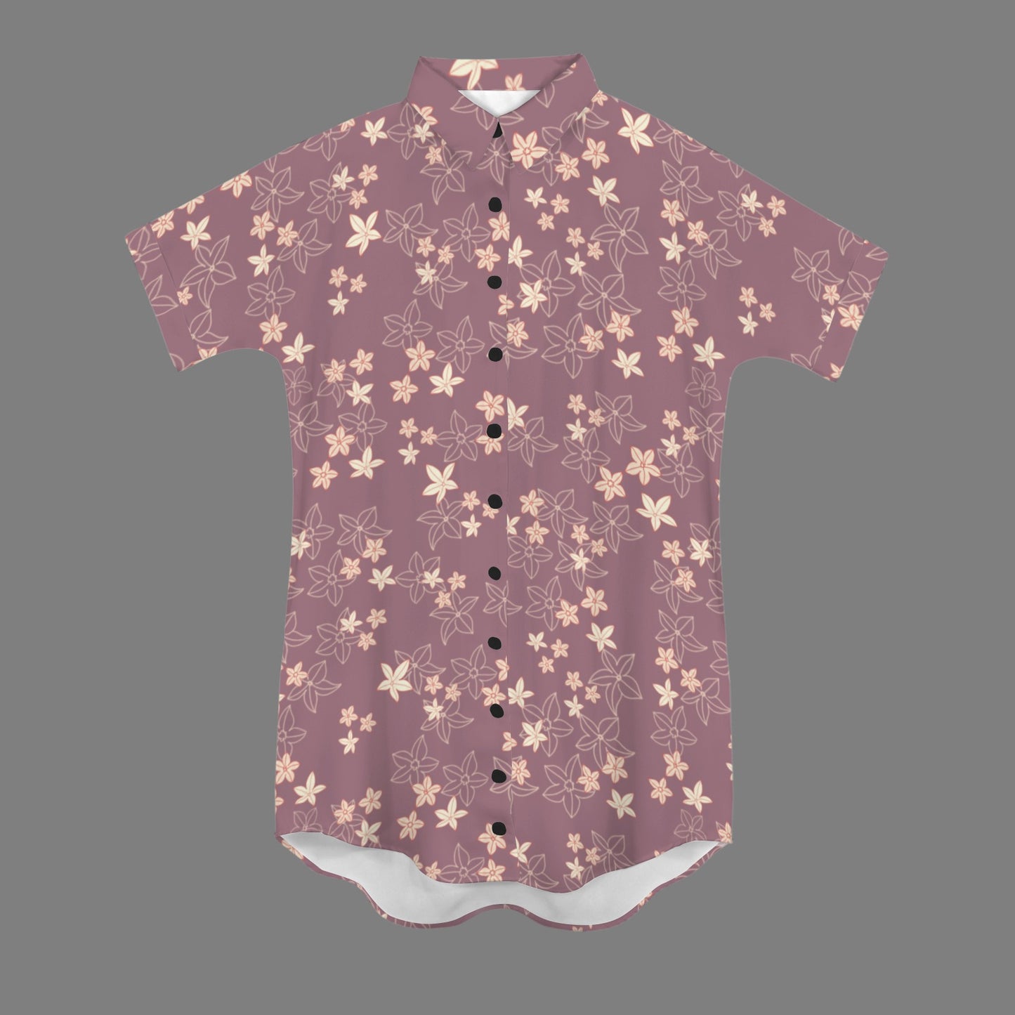 Nani 2.0 Shirt Dress - Pua Ala Aumoe - Night Blooming Jasmine