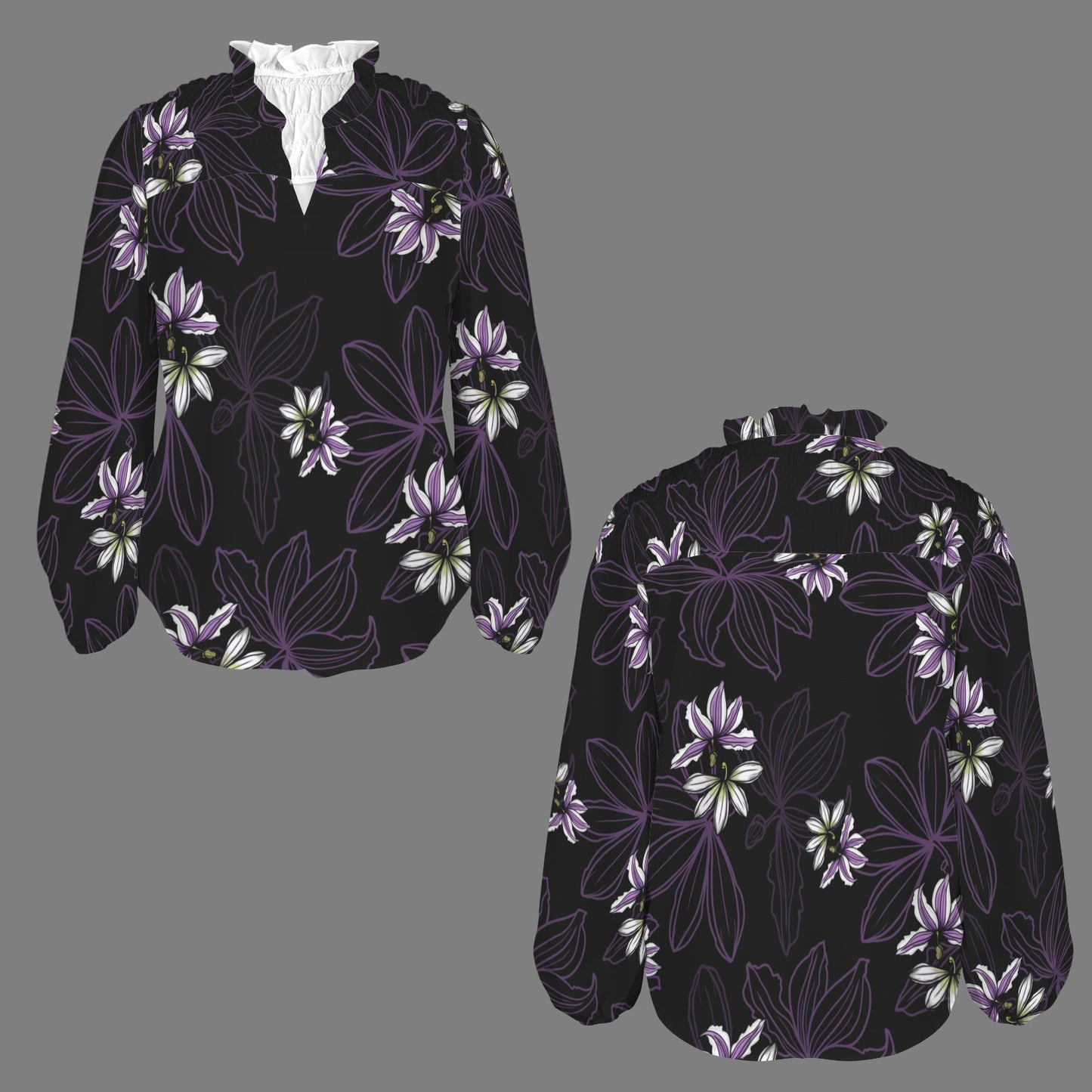 Mālie Blouse in Naupaka - Purple