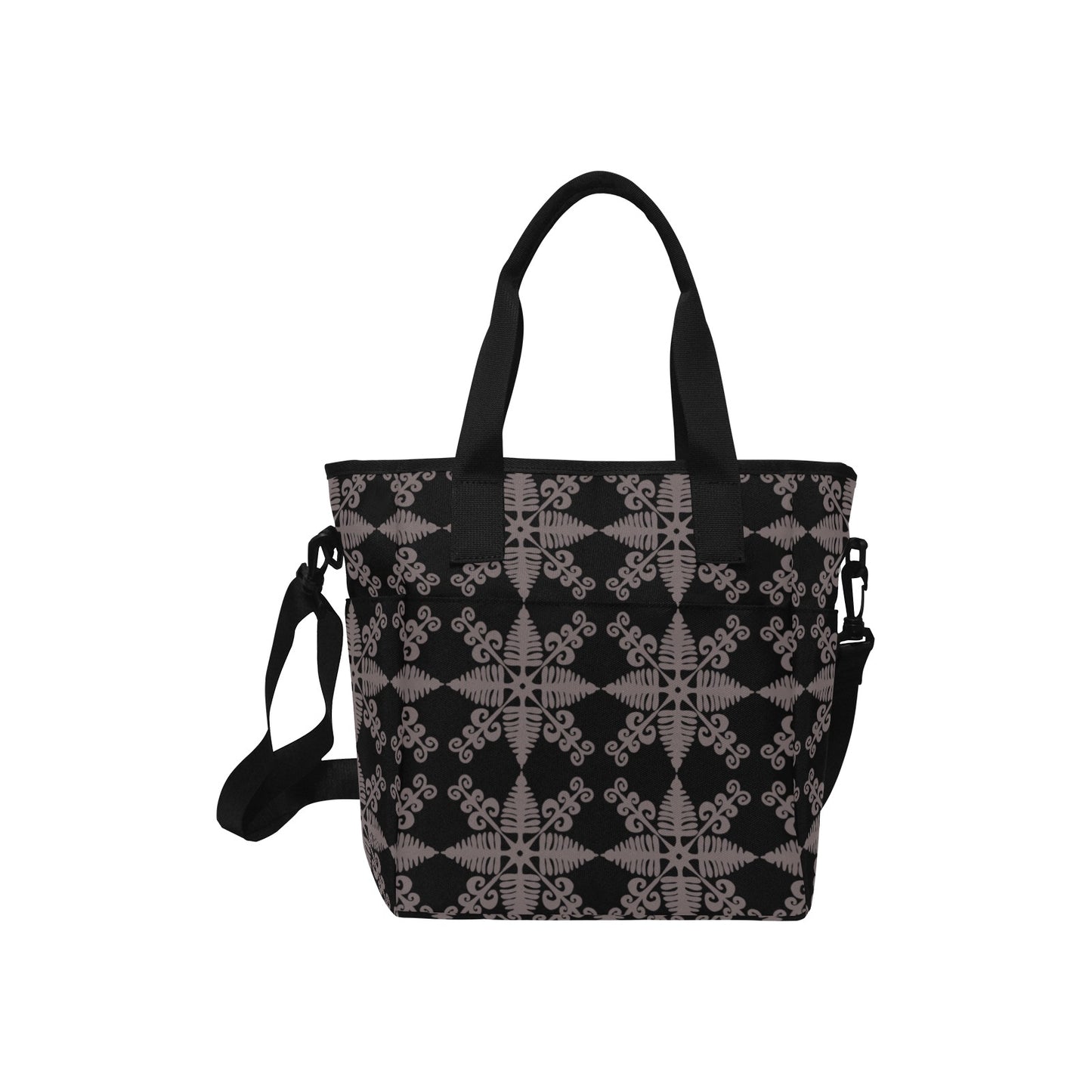 Hawaiian Fern Kapa Kuiki Print Tote Bag Crossbody with Shoulder Strap