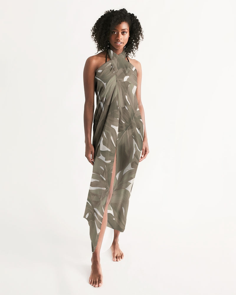 Monstera Neutrals Pareo Sarong