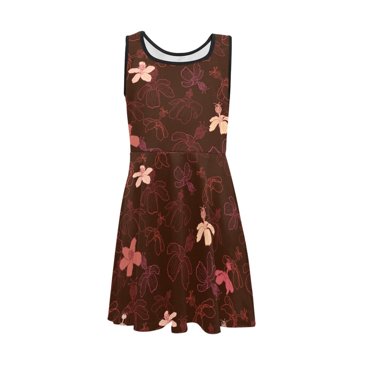 Koki'o Hibiscus Hawaiian Print - Girl's Sleeveless Dress