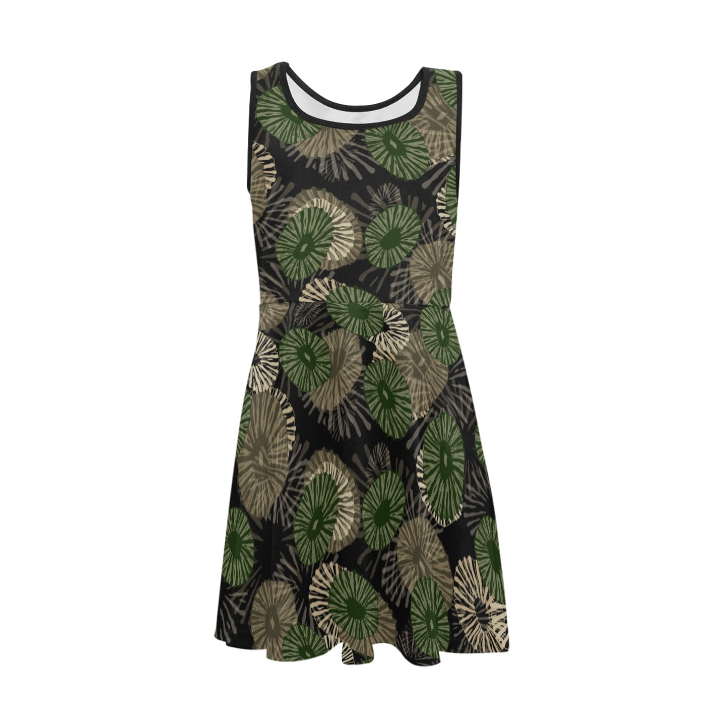 'Opihi Hawaiian Print - Girl's Sleeveless Dress, Camouflage