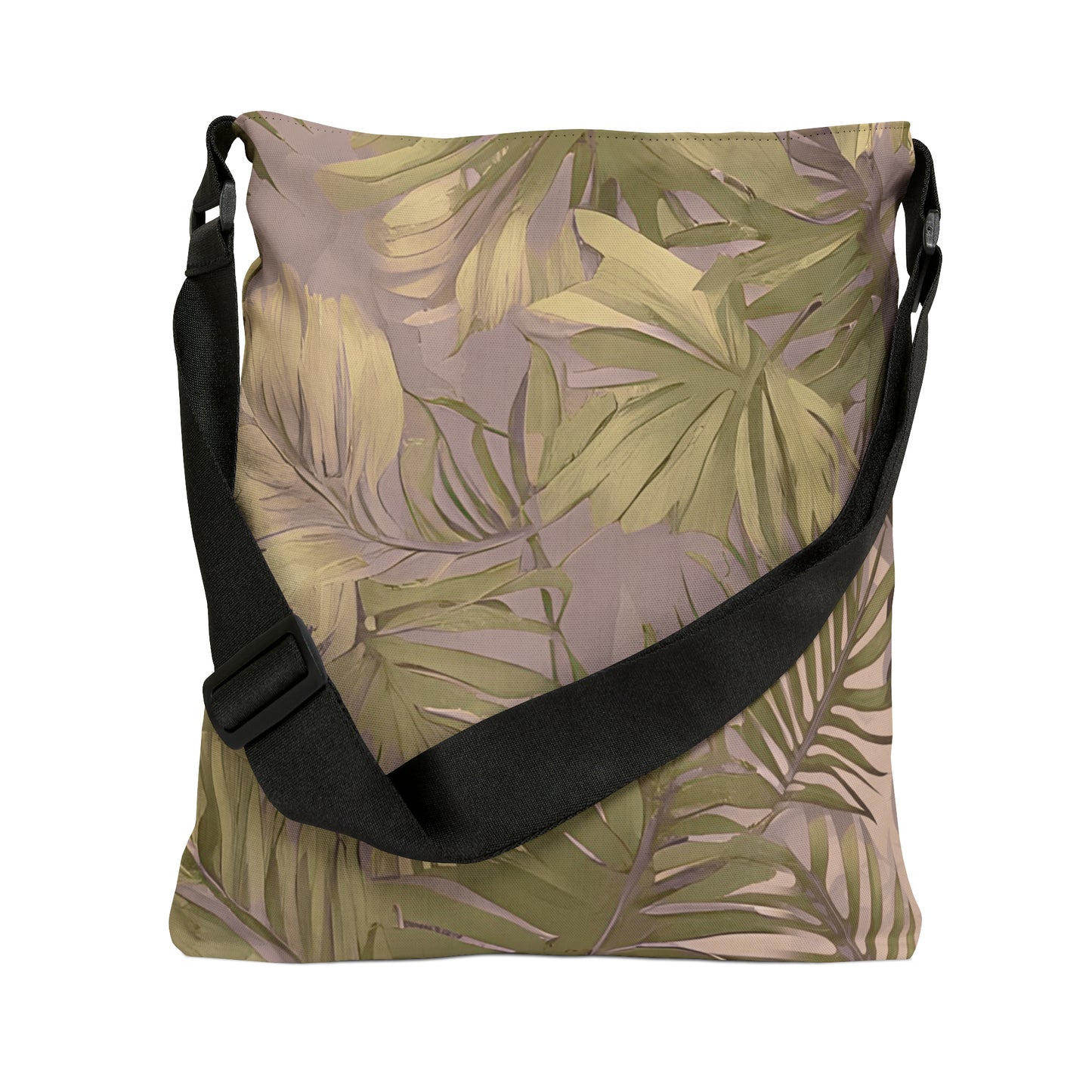 Hawaiian Tropical Print Soft Tones Adjustable Tote Bag