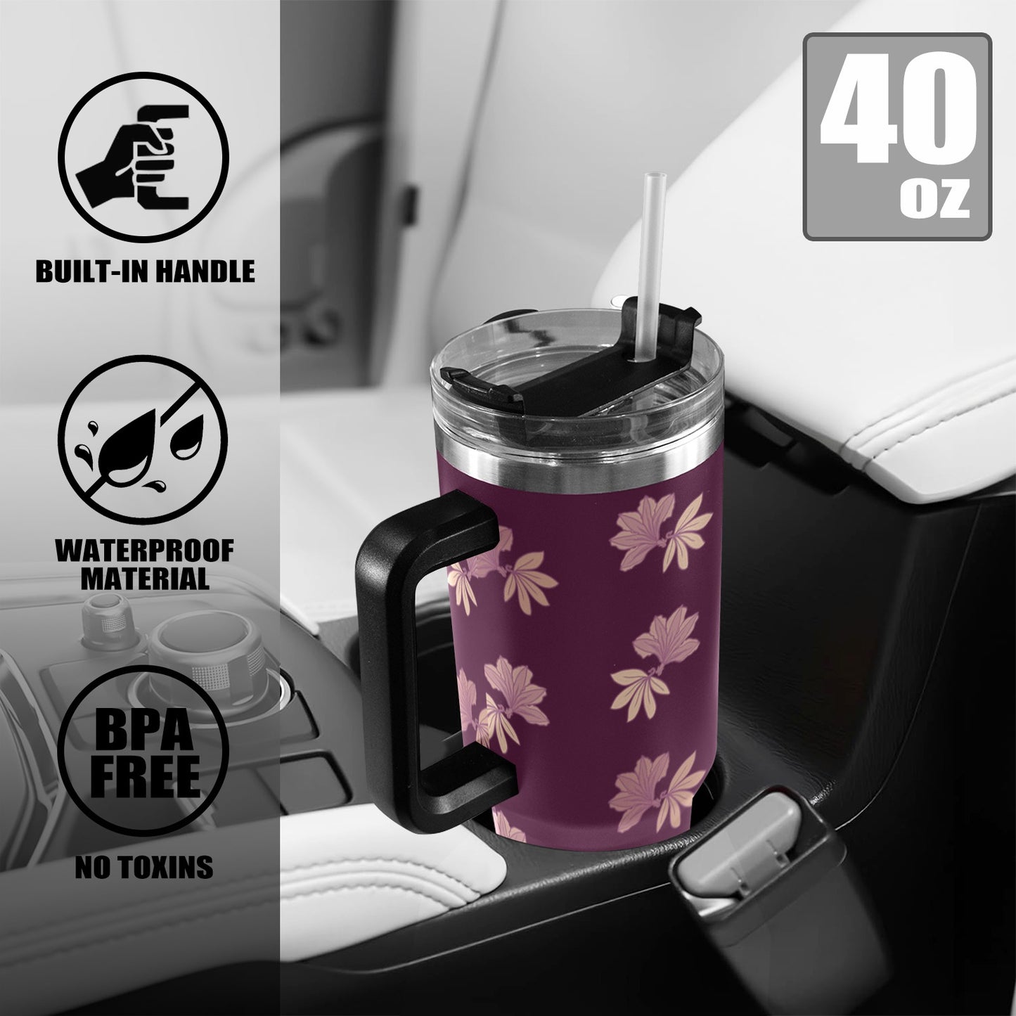 Naupaka Kahakai and Kuahiwi 40oz Tumbler