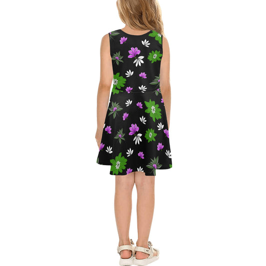 Naupaka Hawaiian Print Girl's Sleeveless Sundress