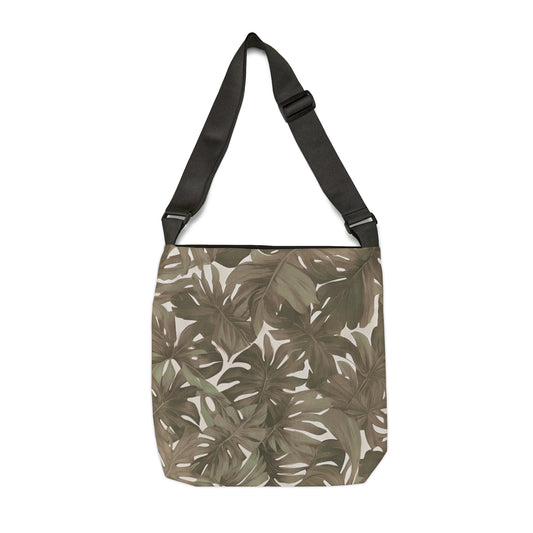 Monstera Neutral Adjustable Tote Bag