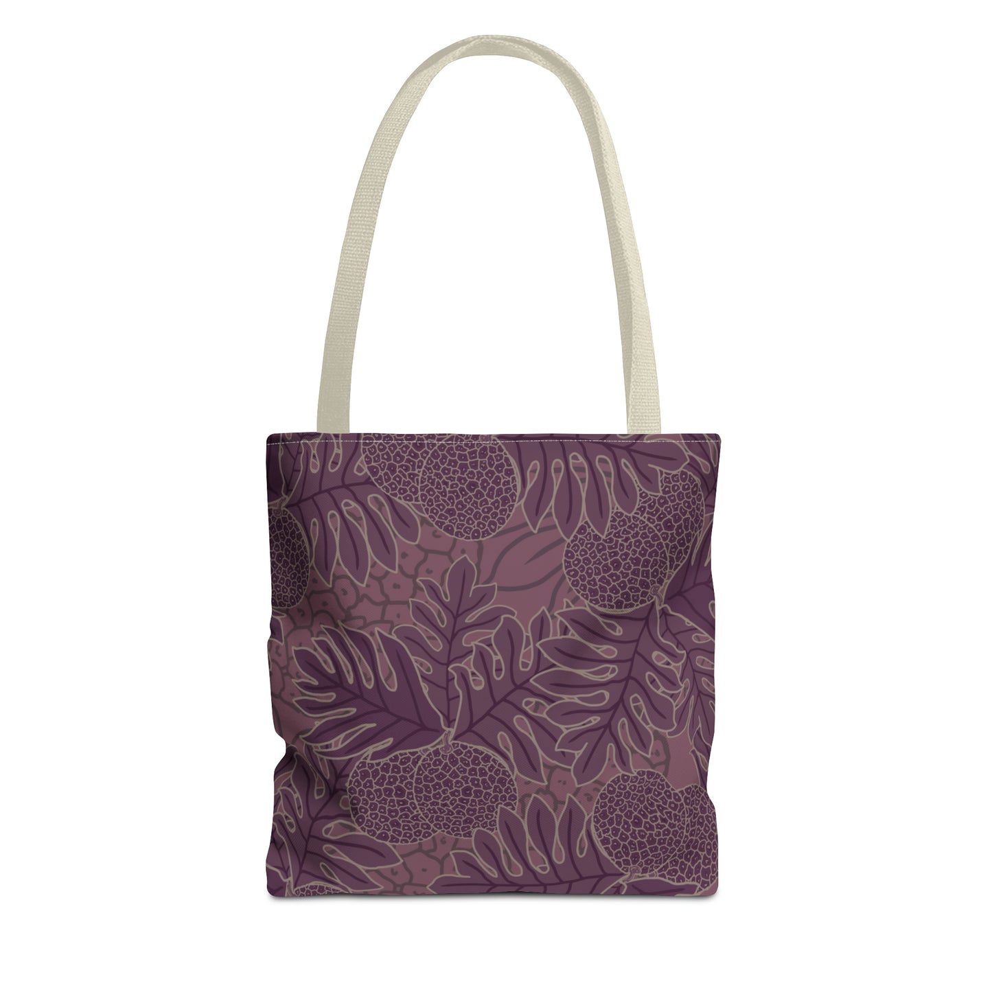 Ulu Breadfruit Hawaiian Print Purple Tote Bag