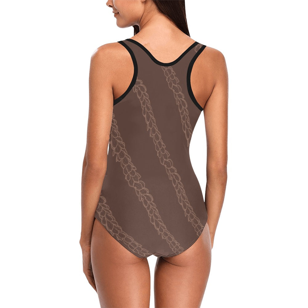 One Piece Swimsuit - Pakalana Lei (brown)
