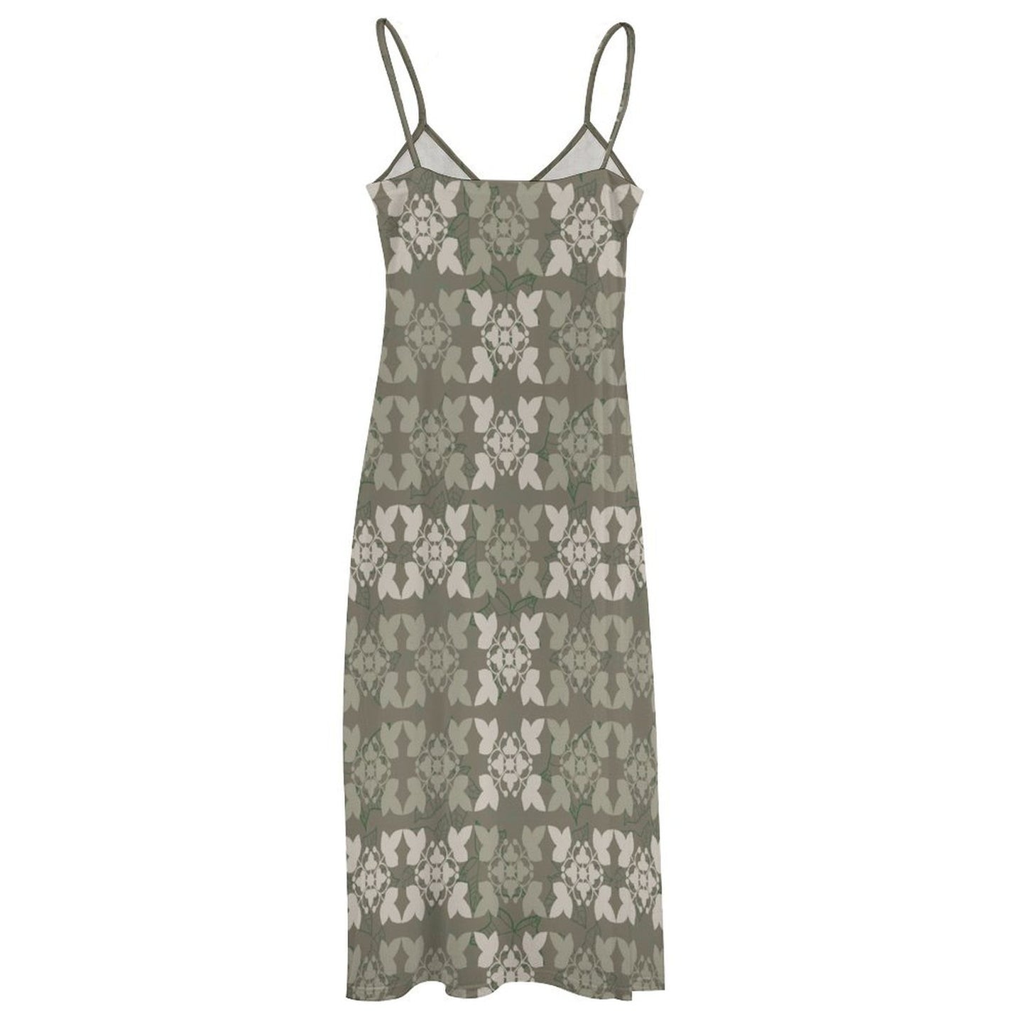 Hōʻolu Maxi Dress in Kapa Kuiki Hawaiian Print - Sage and Gray
