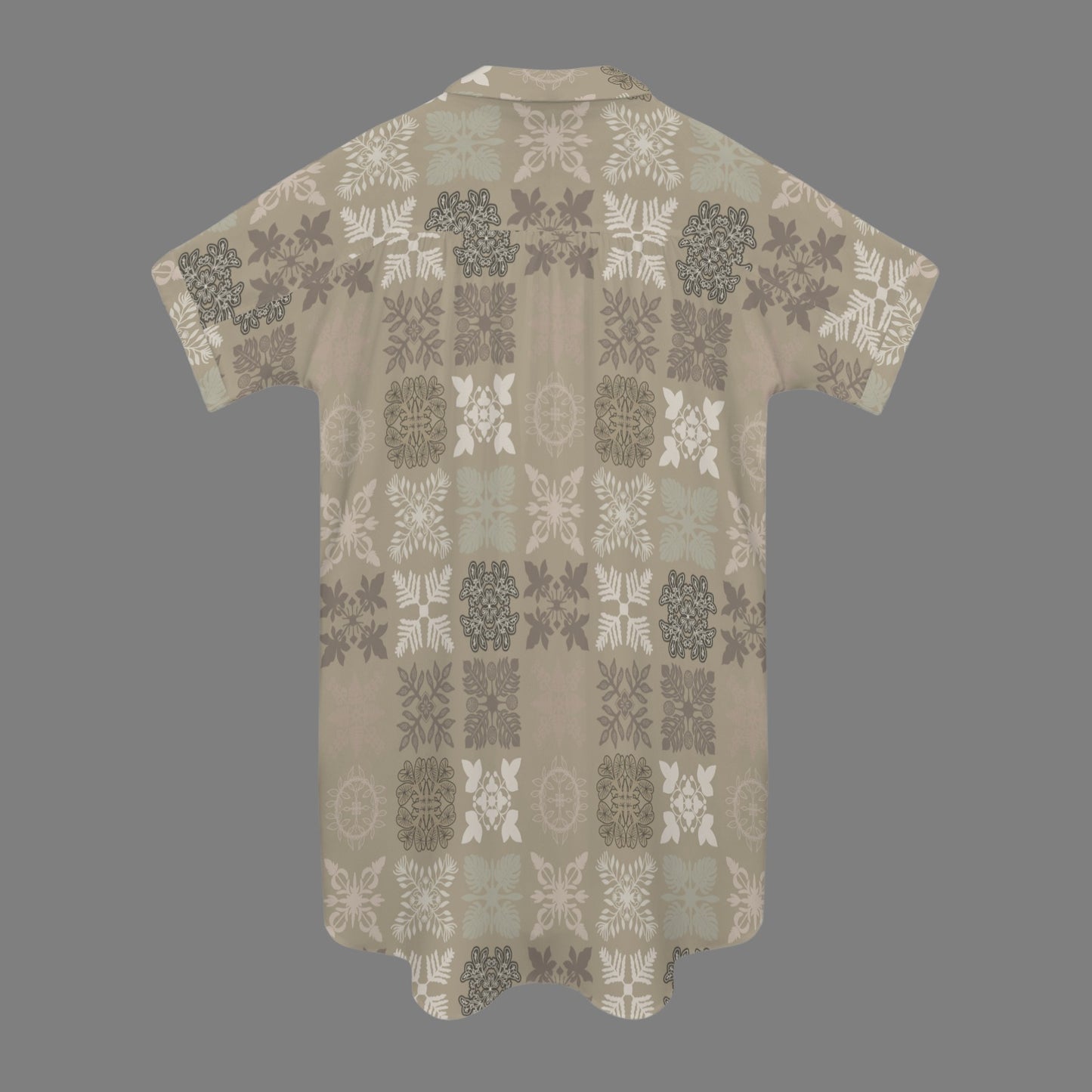 Kapa Kuiki Quilt Nani 2.0 Shirt Dress - Beige and Brown