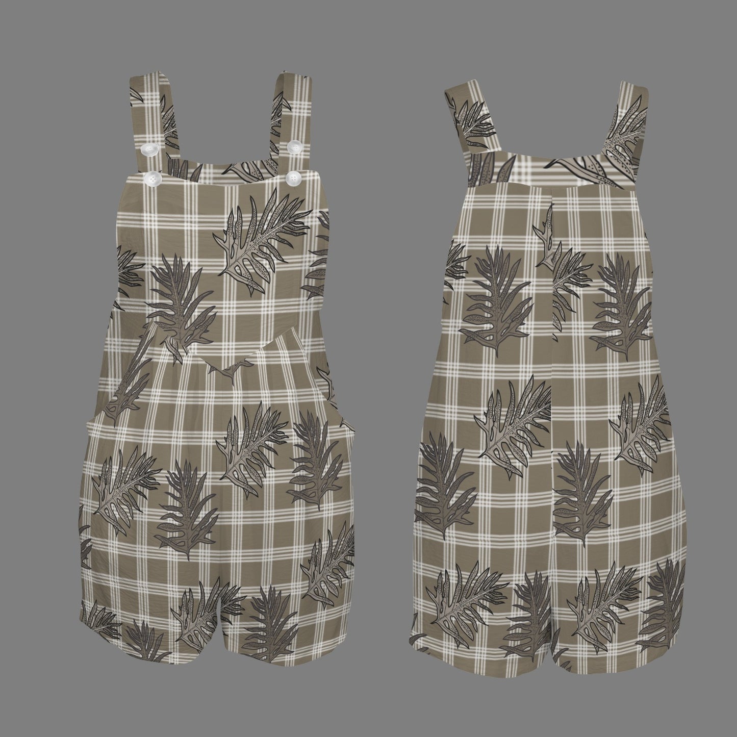 Ku'ulei Romper - Palaka and Laua'e Taupe
