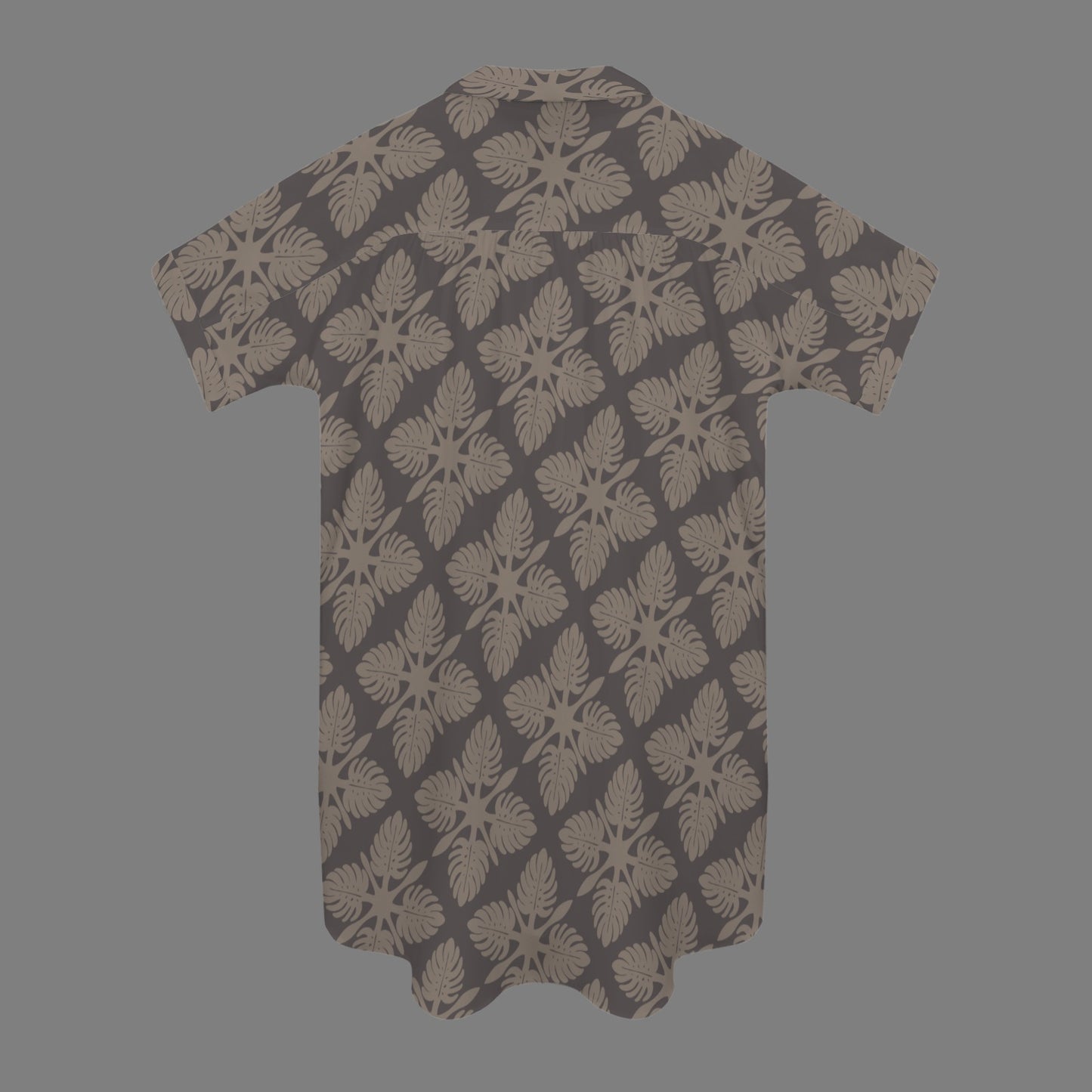 Nani 2.0 Dress in Monstera Kapa Kuiki - Taupe and Charcoal