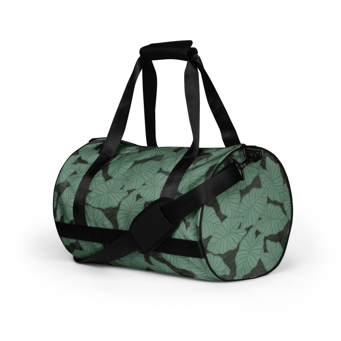 Kalo Taro Hawaiian Print Green Watercolor Gym Bag | Duffle Bag