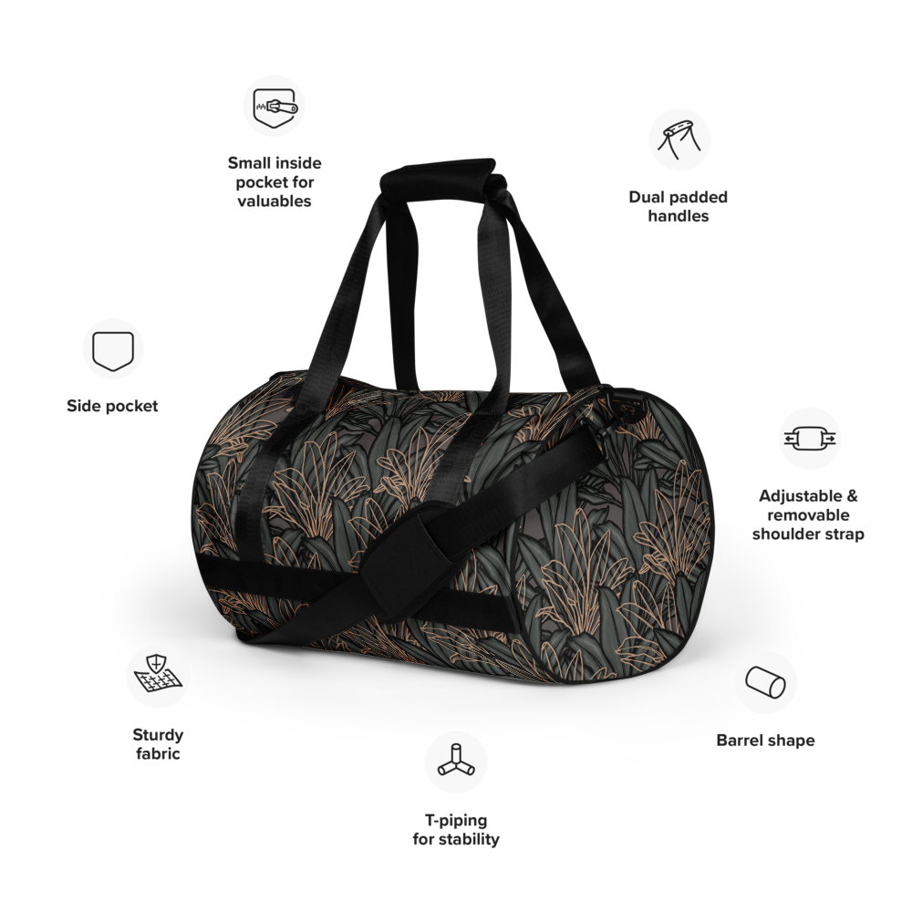 La'i - Ti Leaf (Ki) Hawaiian Print Gym Bag | Duffle Bag
