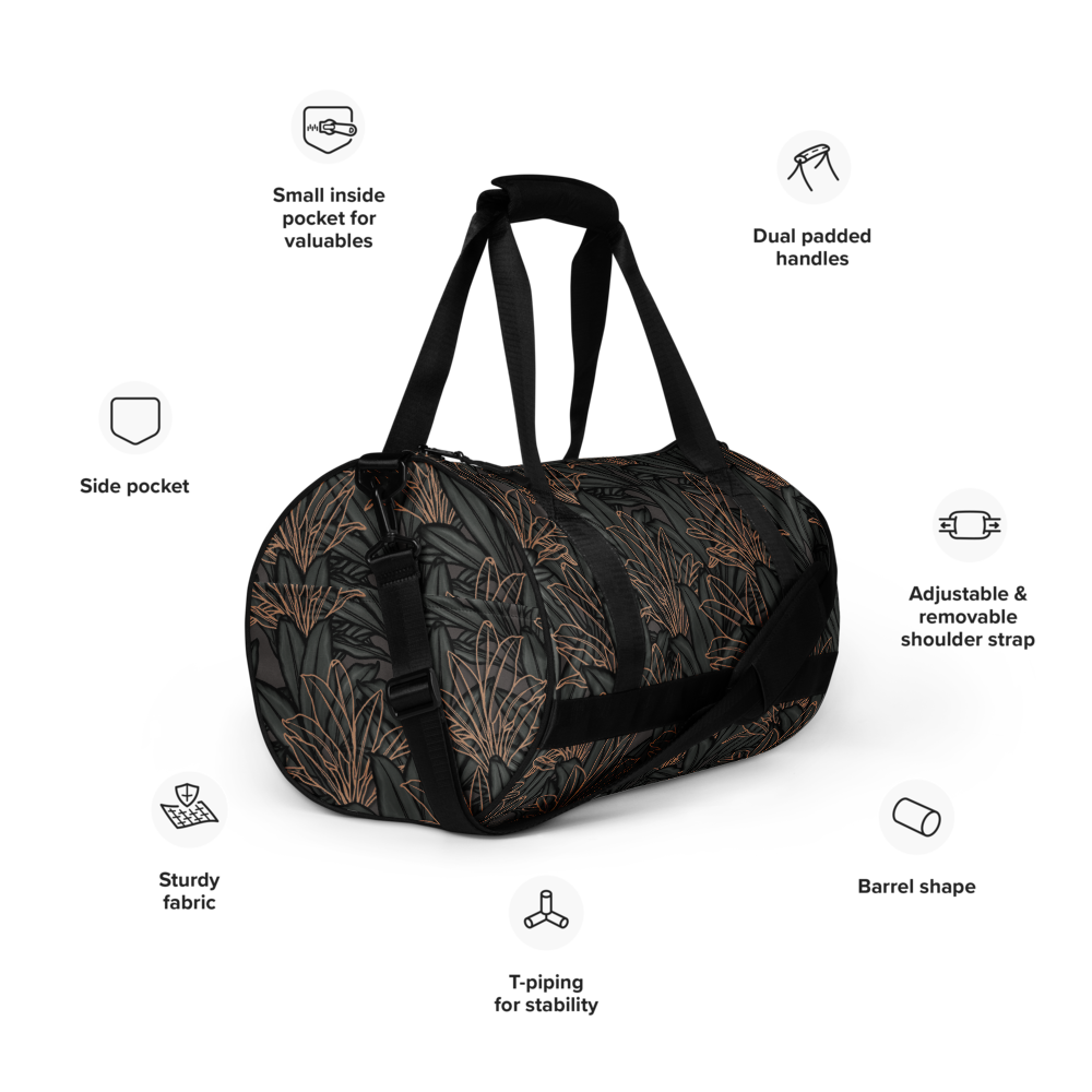 La'i - Ti Leaf (Ki) Hawaiian Print Gym Bag | Duffle Bag