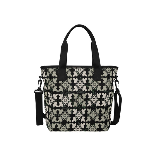 Kukui Kapa Kuiki Hawaiian Print Tote Bag Crossbody with Shoulder Strap