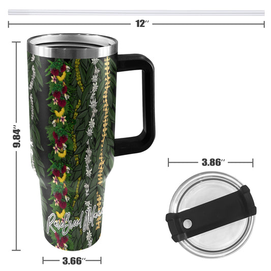 Na Lei 40oz Tumbler with Black Handles