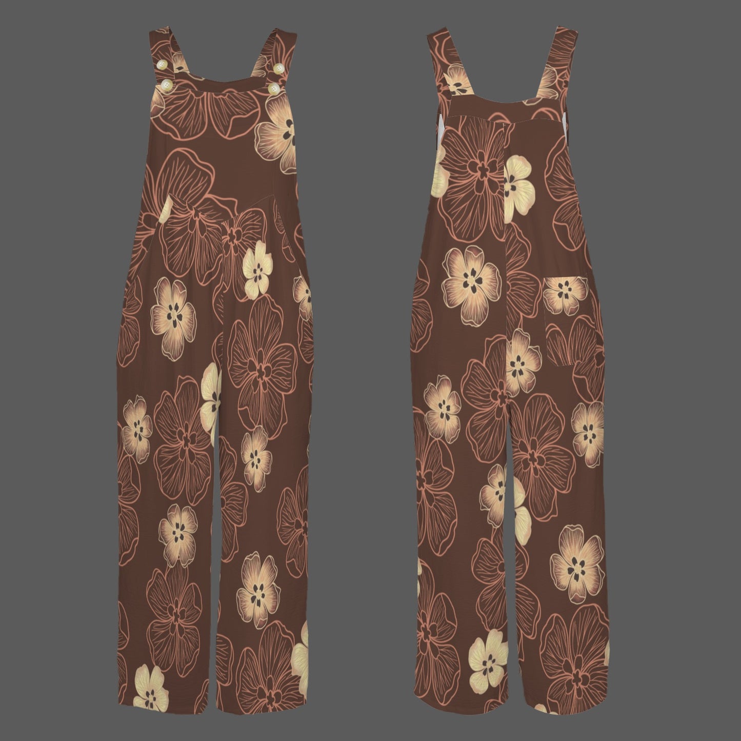 Hau Wide Leg Jumpsuit - Brown