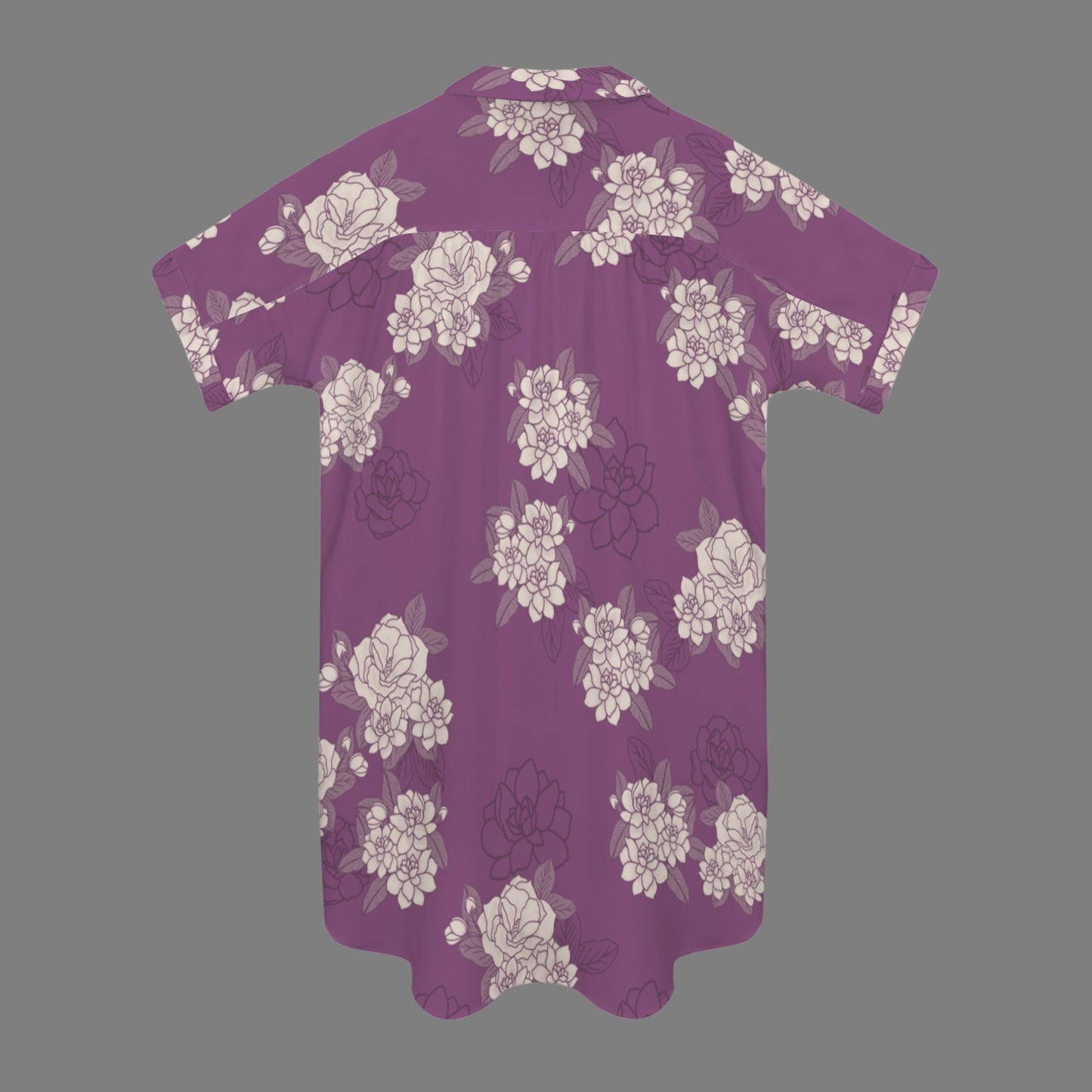 Nani 2.0 Button Down Dress - Gardenia Kiele Print - Purple
