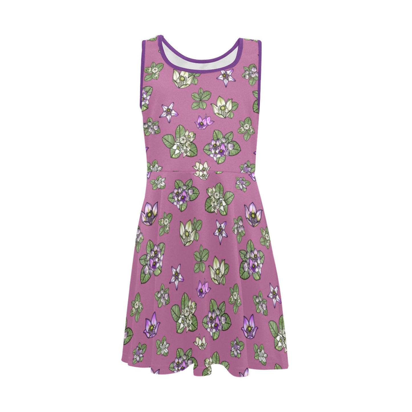 Pua Kalaunu Crown Flower Girl's Sleeveless Dress
