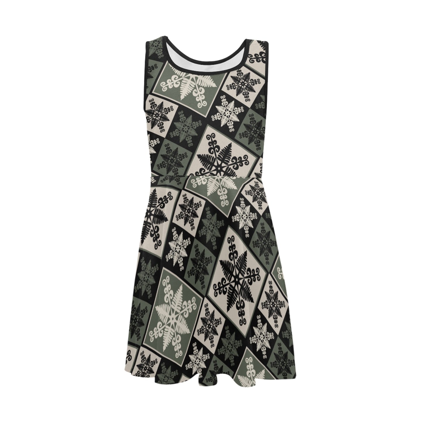 Kupukupu Fern Hawaiian Print Kapa Kuiki Block Print - Green