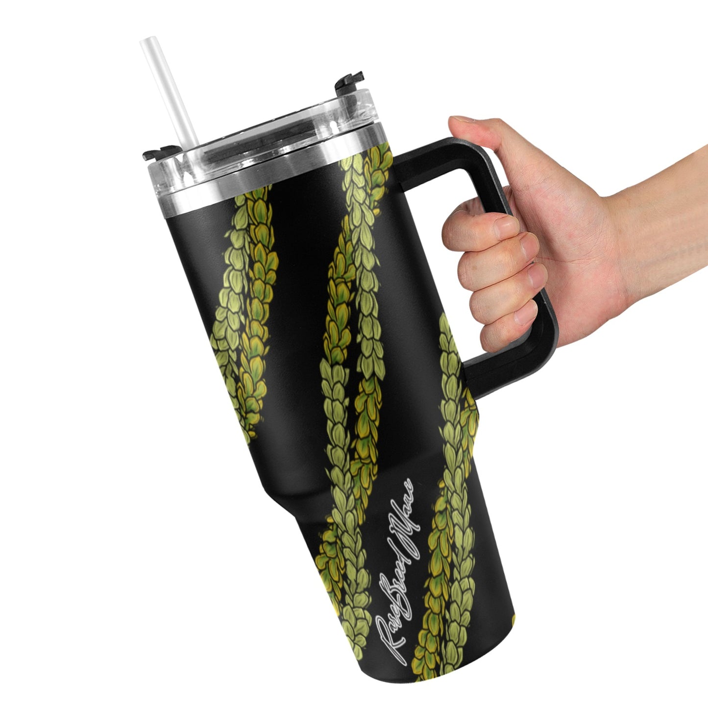 Pakalana Lei 40oz Tumbler - Black Handles