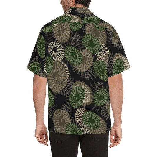 'Opihi Hawaiian Print - Menʻs Aloha Shirt, Camouflage