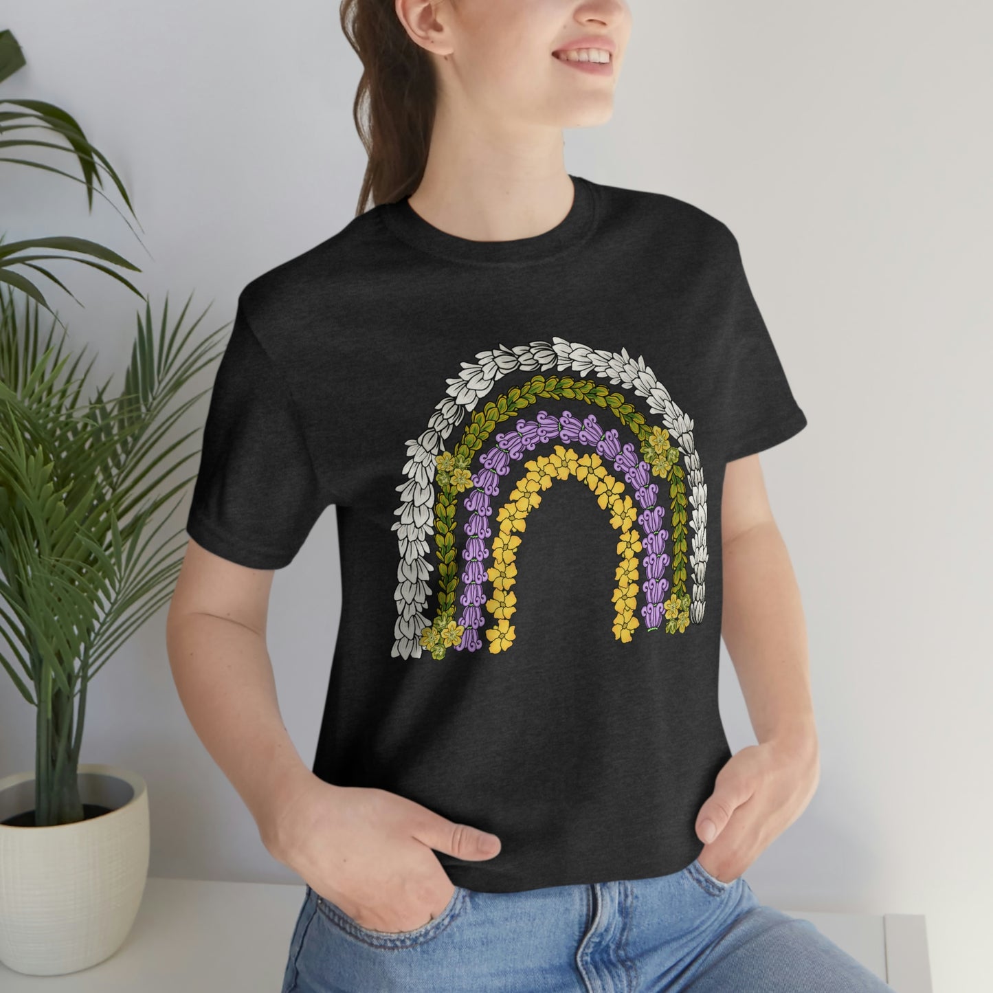 Rainbow Lei Unisex Jersey Short Sleeve Tee