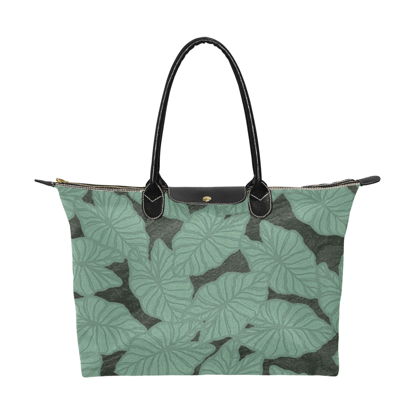 Kalo Taro Hawaiian Print Green Watercolor Single Shoulder Handbag