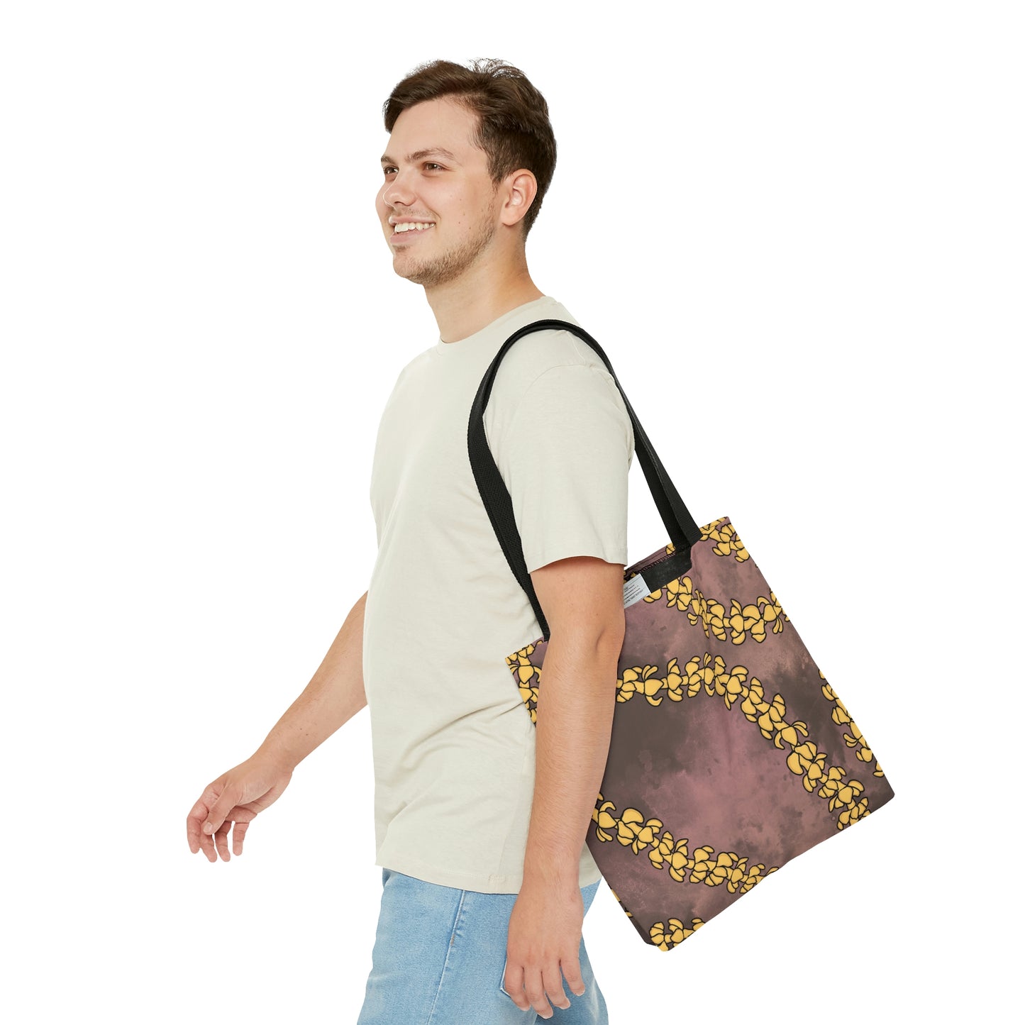 Puakenikeni Lei Dusty Blush Watercolor Tote Bag