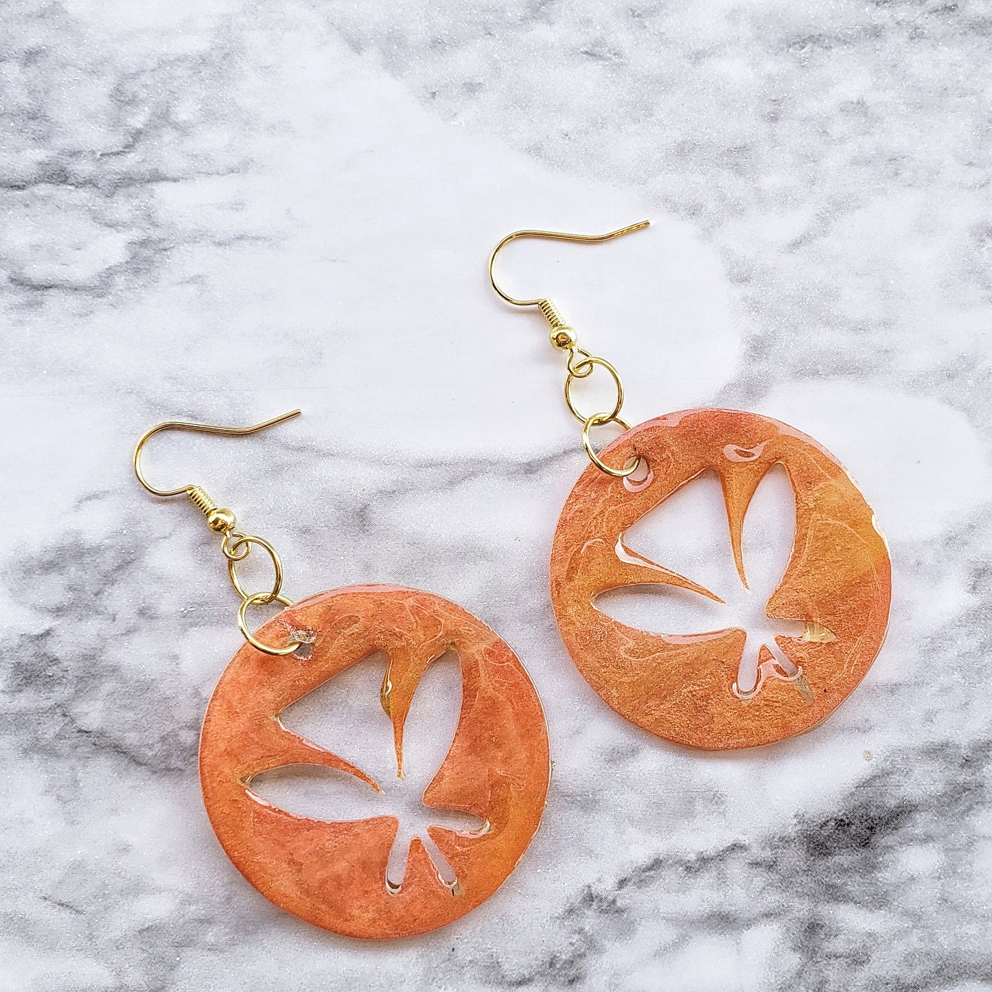 Handmade Watercolor Paper Earrings - Kanaka Design
