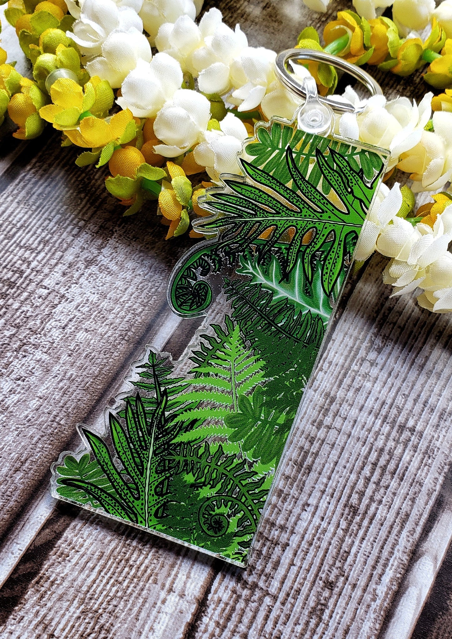 Hawaiian Fern Acrylic Keychain Washi Cutter - Palapalai, Ho'i'o, Kupukupu, Laua'e