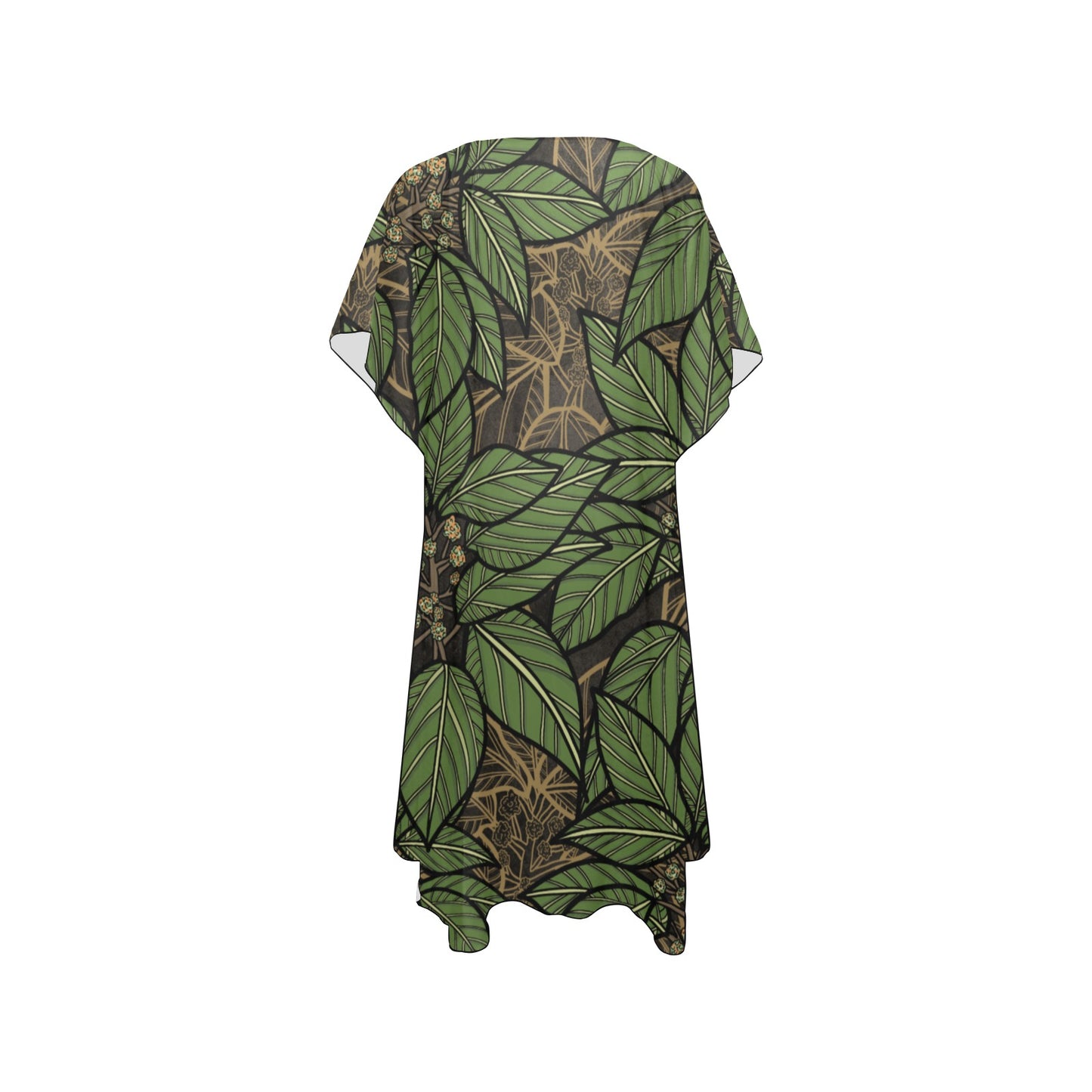 Olona Mid Length Chiffon Cover Up with Side Slits Mid-Length Side Slits Chiffon Cover Up