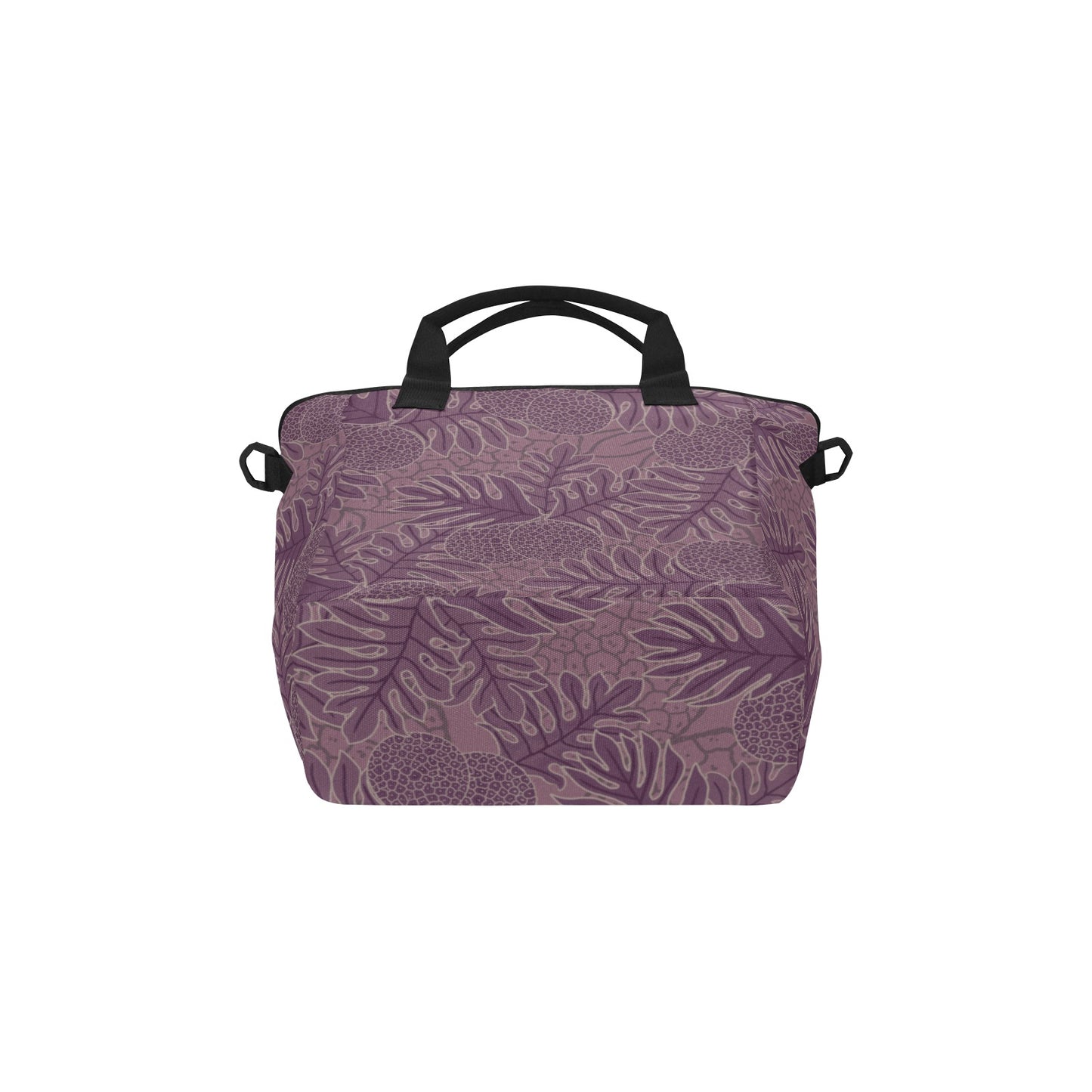 Ulu Breadfruit Hawaiian Print Tote Bag Crossbody - Purple Tote Bag with Shoulder Strap