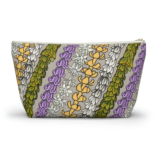 Hawaiian Lei Accessory Pouch w T-bottom featuring Pakalana, Crown Flower, Pikake, Tuberose and Puakenikeni