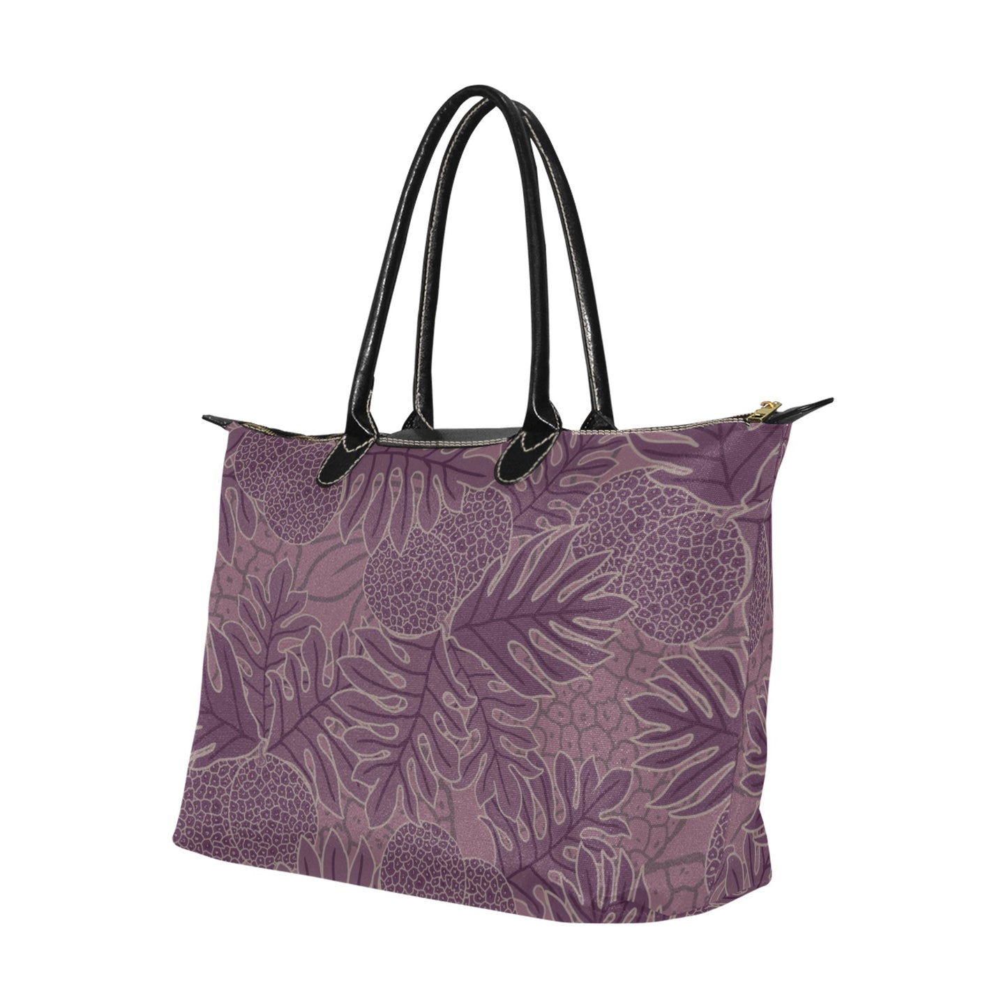 Ulu Breadfruit Hawaiian Print Purple Single Shoulder Handbag