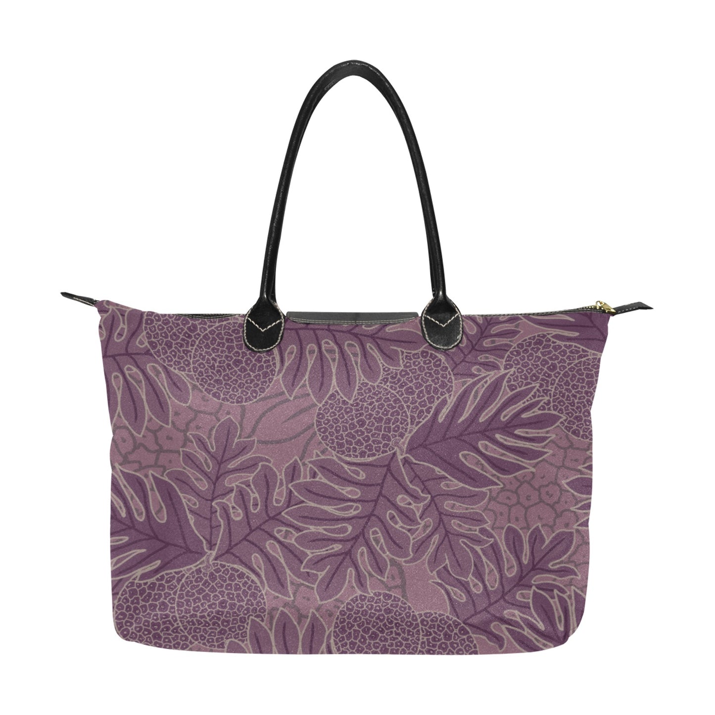 Ulu Breadfruit Hawaiian Print Purple Single Shoulder Handbag