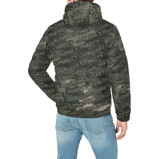 Aloha Dynasty Graffiti Camouflage Padded Hooded Jacket