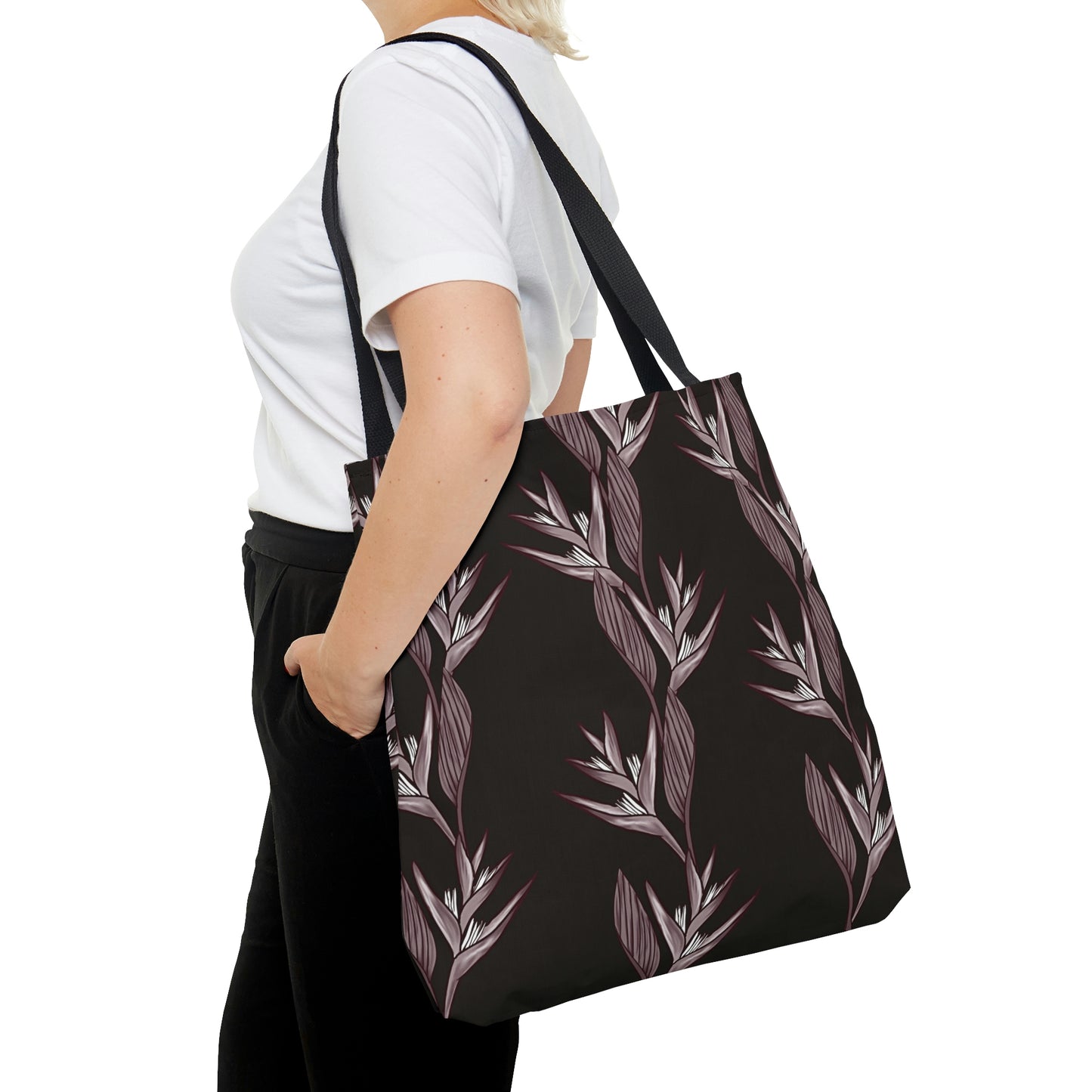 Heliconia Flower Print Tote Bag